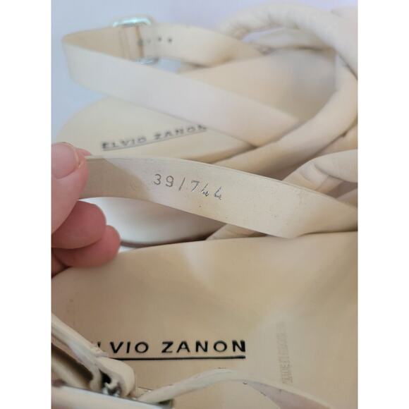 Elvio Zanon Anthropologie Leather Platform Sandals 39 or 8.5 - Picture 3 of 7